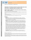 Research paper thumbnail of Implications of mortality transition for primary health care in rural South Africa: a population-based surveillance study