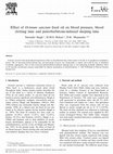 Research paper thumbnail of Effect of Ocimum sanctum fixed oil on blood pressure, blood clotting time and pentobarbitone-induced sleeping time