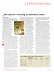 Research paper thumbnail of GM soybeans—revisiting a controversial format