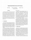 Research paper thumbnail of Optimal bandwidth selection for MLS surfaces