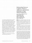 Research paper thumbnail of Relationship Between Cognitive Status at Admission and Incident Delirium in Older Medical Inpatients