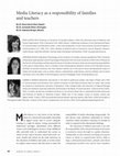 Research paper thumbnail of La alfabetización mediática como responsabilidad de familias y docentes