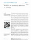 Research paper thumbnail of Research and Reports in Biodiversity Studies The impact of CO 2 emissions on 'nuisance' marine species