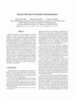 Research paper thumbnail of Resource Discovery in a Dynamic Grid Environment