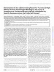 Research paper thumbnail of Dimerization Is Not a Determining Factor for Functional High Affinity Human Plasminogen Binding by the Group A Streptococcal Virulence Factor PAM and Is Mediated by Specific Residues within the PAM a1a2 Domain