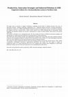 Research paper thumbnail of Productivity, innovation strategies and industrial relations in SMEs. Empirical evidence for a local production system in northern Italy