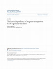 Research paper thumbnail of Thickness dependence of magneto-transport in Cu-Co granular thin films