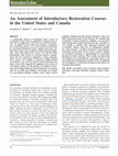 Research paper thumbnail of An Assessment of Introductory Restoration Courses in the United States and Canada