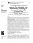 Research paper thumbnail of A strategic and operational approach to assess the lean performance in radial tyre manufacturing in India: A case based study