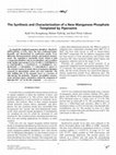 Research paper thumbnail of The Synthesis and Characterization of a New Manganese Phosphate Templated by Piperazine