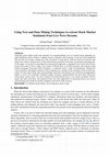 Research paper thumbnail of Using Text and Data Mining Techniques to extract Stock Market Sentiment from Live News Streams