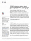 Research paper thumbnail of Roberts et al 2016. Climate, Environment and Early Human Innovation: Stable Isotope and Faunal Proxy Evidence from Archaeological Sites (98-59ka) in the Southern Cape, South Africa