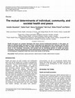 Research paper thumbnail of The mutual determinants of individual, community, and societal health and peace