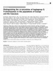 Research paper thumbnail of Distinguishing the co-ancestries of haplogroup G Y-chromosomes in the populations of Europe and the Caucasus