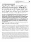 Research paper thumbnail of Separating the post-Glacial coancestry of European and Asian Y chromosomes within haplogroup R1a