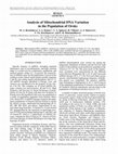 Research paper thumbnail of Analysis of Mitochondrial DNA variation in the population of oroks