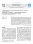 Research paper thumbnail of A transient finite element simulation of the temperature and bead profiles of T-joint laser welds