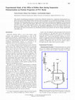 Research paper thumbnail of Experimental Study of the Effect of Reflux Rate during Suspension Polymerization on Particle Properties of PVC Resin