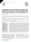 Research paper thumbnail of Homozygosity for the V122I mutation in transthyretin is associated with earlier onset of cardiac amyloidosis in the african american population in the seventh decade of life