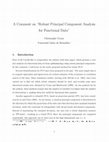 Research paper thumbnail of Robust principal component analysis for functional data