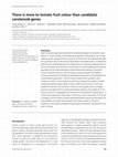 Research paper thumbnail of There is more to tomato fruit colour than candidate carotenoid genes