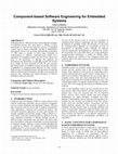 Research paper thumbnail of Component-based software engineering for embedded systems