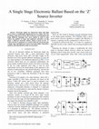 Research paper thumbnail of A single stage electronic ballast based on the &#x2018;Z&#x2019; source inverter