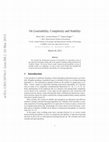 Research paper thumbnail of On Learnability, Complexity and Stability