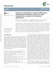 Research paper thumbnail of Design and optimization of Lipid-modified poly(amidoamine) dendrimer coated iron oxide nanoparticles as probes for biomedical applications