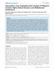 Research paper thumbnail of Plasmodium vivax Tryptophan-Rich Antigen PvTRAg33.5 Contains Alpha Helical Structure and Multidomain Architecture