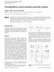 Research paper thumbnail of Tetraalkylalkene vertical ionization potentials revisited