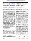 Research paper thumbnail of Automatic Quanti?Cation of Ejection Fraction from Gated Myocardial Perfusion Spect