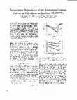 Research paper thumbnail of Temperature dependence of the anomalous leakage current in polysilicon-on-insulator MOSFET's