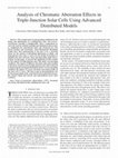 Research paper thumbnail of Analysis of chromatic aberration effects in triple-junction solar cells using advanced distributed models