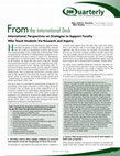 Research paper thumbnail of From the International Desk International Perspectives on Strategies to Support Faculty Who Teach Students Via Research and Inquiry