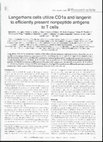 Research paper thumbnail of Langerhans cells utilize CD1a and langerin to efficiently present nonpeptide antigens to T cells