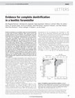 Research paper thumbnail of Evidence for complete denitrification in a benthic foraminifer