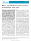 Research paper thumbnail of Millions projected at risk from sea level rise in the Continental United States