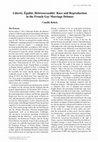 Research paper thumbnail of Liberté, Egalité, Hétérosexualité: Race and Reproduction in the French Gay Marriage Debates