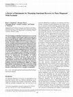 Research paper thumbnail of A Review of Instruments for Measuring Functional Recovery in Those Diagnosed With Psychosis