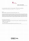 Research paper thumbnail of La pisciculture dans le monde grec. État de la question