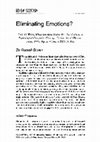 Research paper thumbnail of Eliminating emotions?