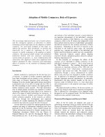 Research paper thumbnail of Adoption of mobile commerce: role of exposure