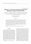 Research paper thumbnail of Efficiency of Non-Ionic Surfactant Removal in Biological Sewage Treatment Plants