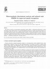 Research paper thumbnail of Heteroscedastic discriminant analysis and reduced rank HMMs for improved speech recognition