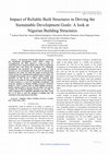 Research paper thumbnail of Impact of Reliable Built Structures in Driving the Sustainable Development Goals: A look at Nigerian Building Structures