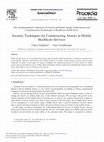 Research paper thumbnail of Security Techniques for Counteracting Attacks in Mobile Healthcare Services