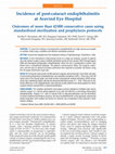 Research paper thumbnail of Incidence of post-cataract endophthalmitis at Aravind Eye Hospital : Outcomes of more than 42000 consecutive cases using standardized sterilization and prophylaxis protocols