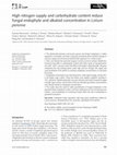 Research paper thumbnail of High nitrogen supply and carbohydrate content reduce fungal endophyte and alkaloid concentration in Lolium perenne