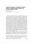 Research paper thumbnail of «Operativo Ginebra. La dirigencia sindical ante la instalación internacional de la dictadura militar (1976)”», Revista Archivos de Historia del Movimiento Obrero y la Izquierda (nro.  8) 2016